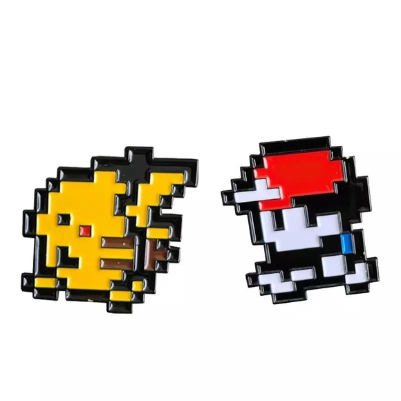 Jewelry - Pokémon Pikachu Pixelated Enamel Pin Set